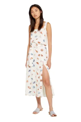 Devin Belted Skirt - Seashell Print