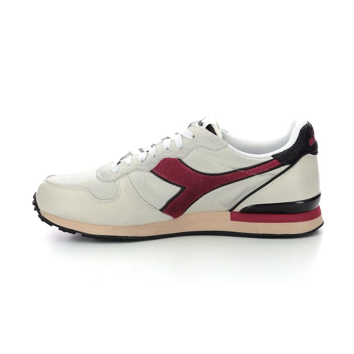 Diadora - Sneakers Bas Camaro Icona - Light Grey/Red - Mixte