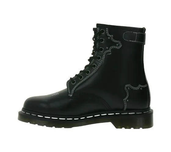 Dr. Botas con cordones Martens 1460 GA con costuras en contraste botas de cuero genuino en estilo occidental 31624001 negro