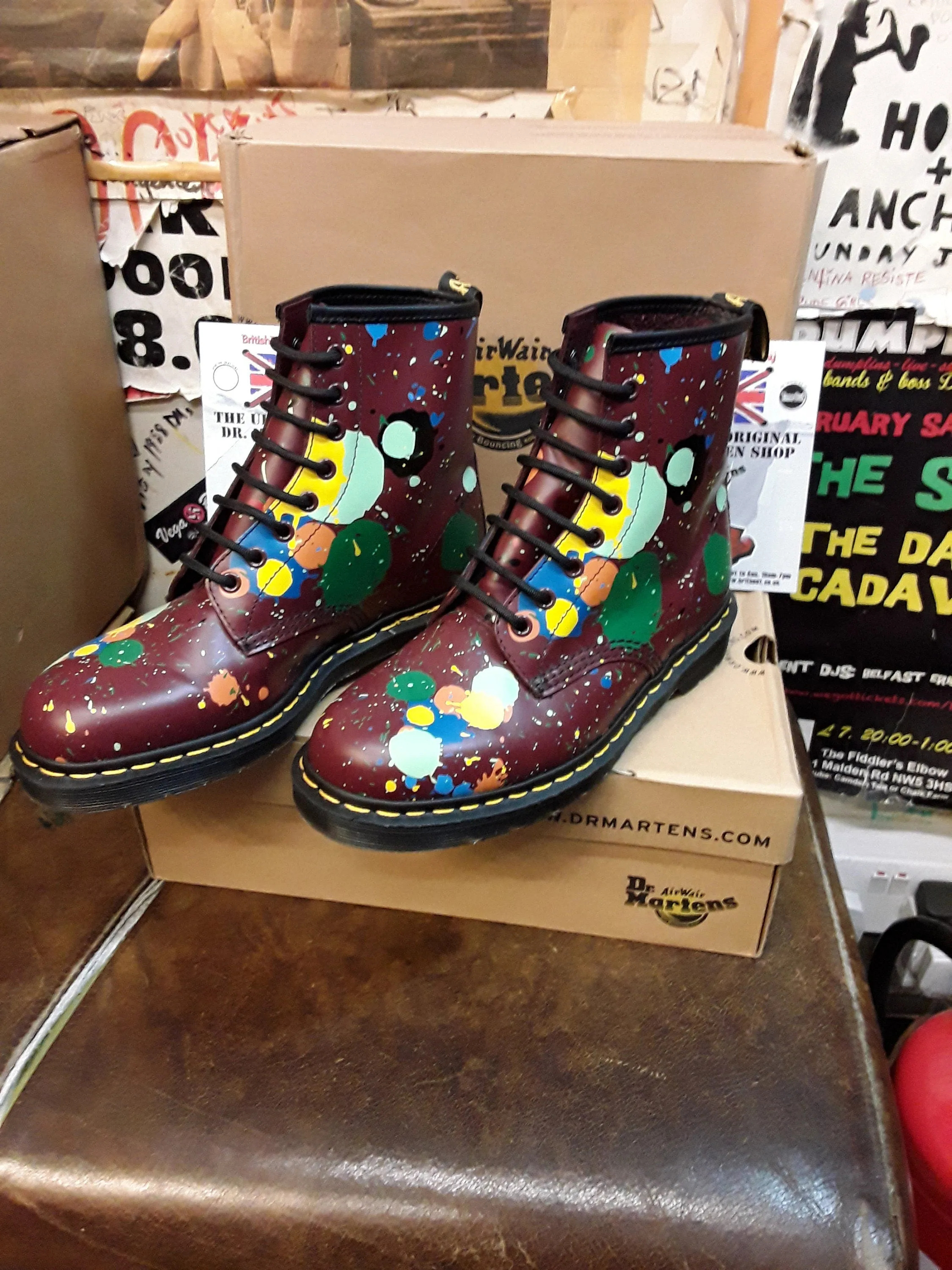 Dr Martens 1460 Cherry Splatter Size 7