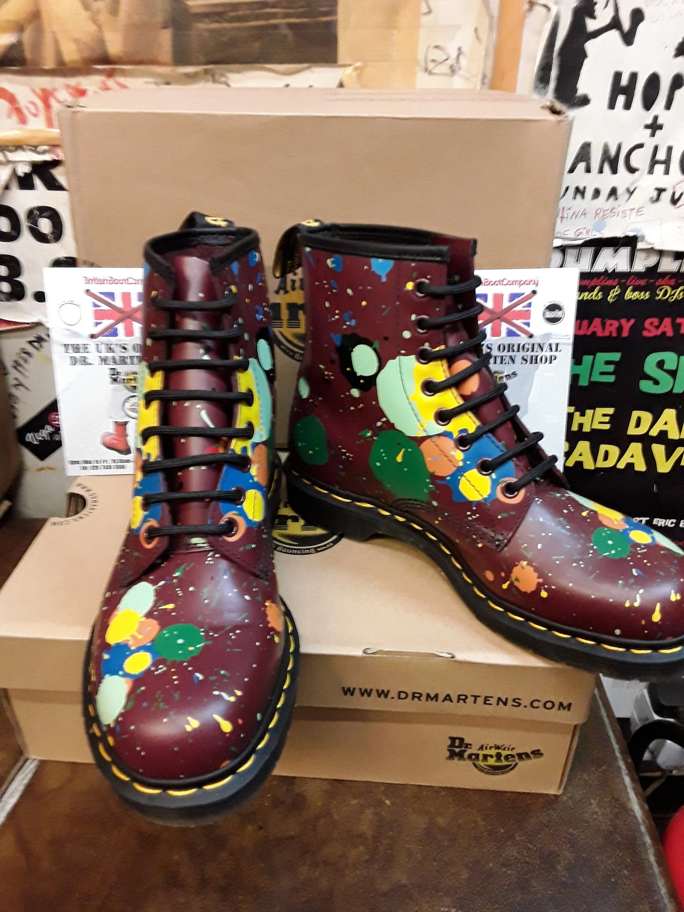 Dr Martens 1460 Cherry Splatter Size 7