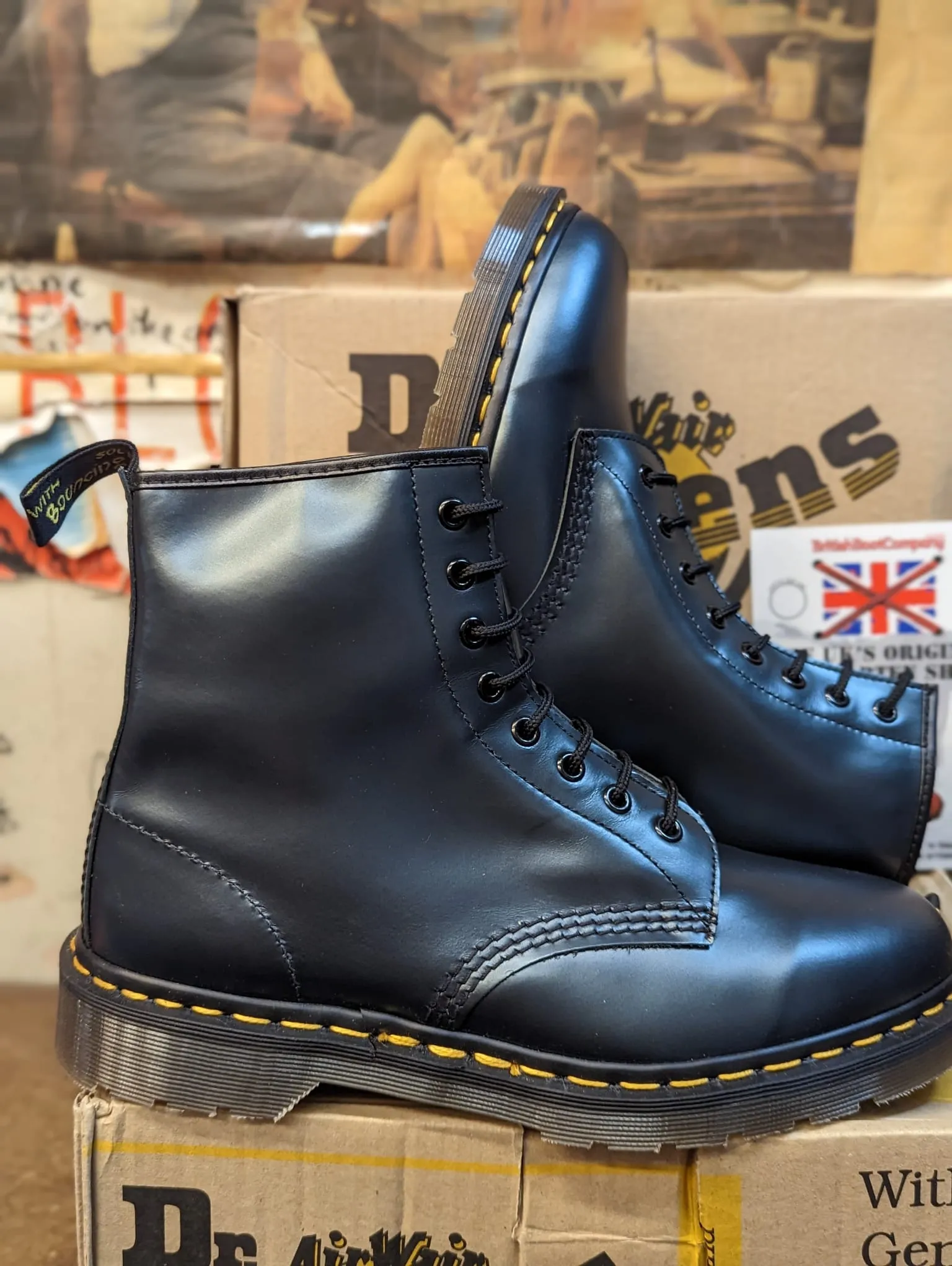 Dr Martens 1460 Graphite Shimmer Made in England Various Sizes