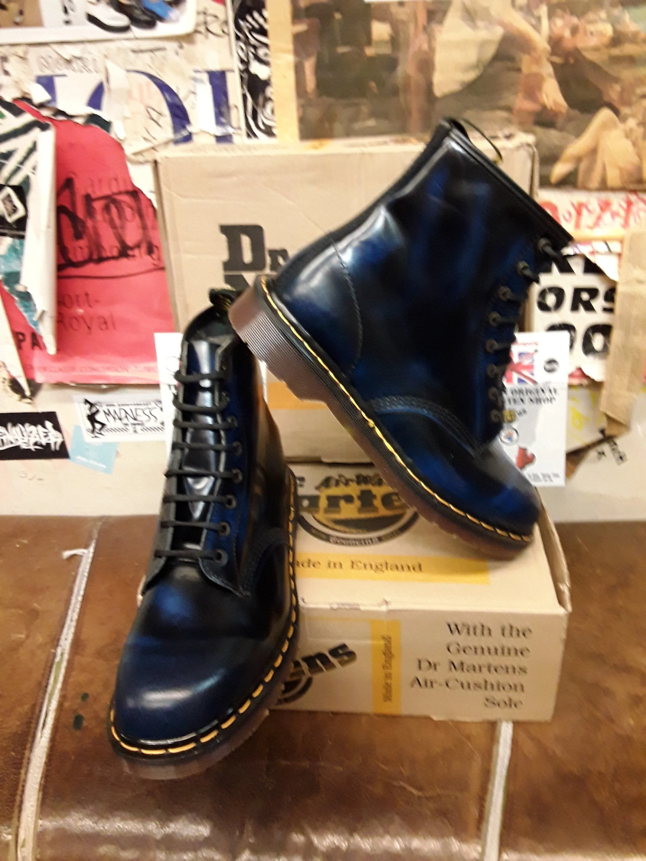 Dr Martens 1460 Made in England Naby Rub Off Size 11