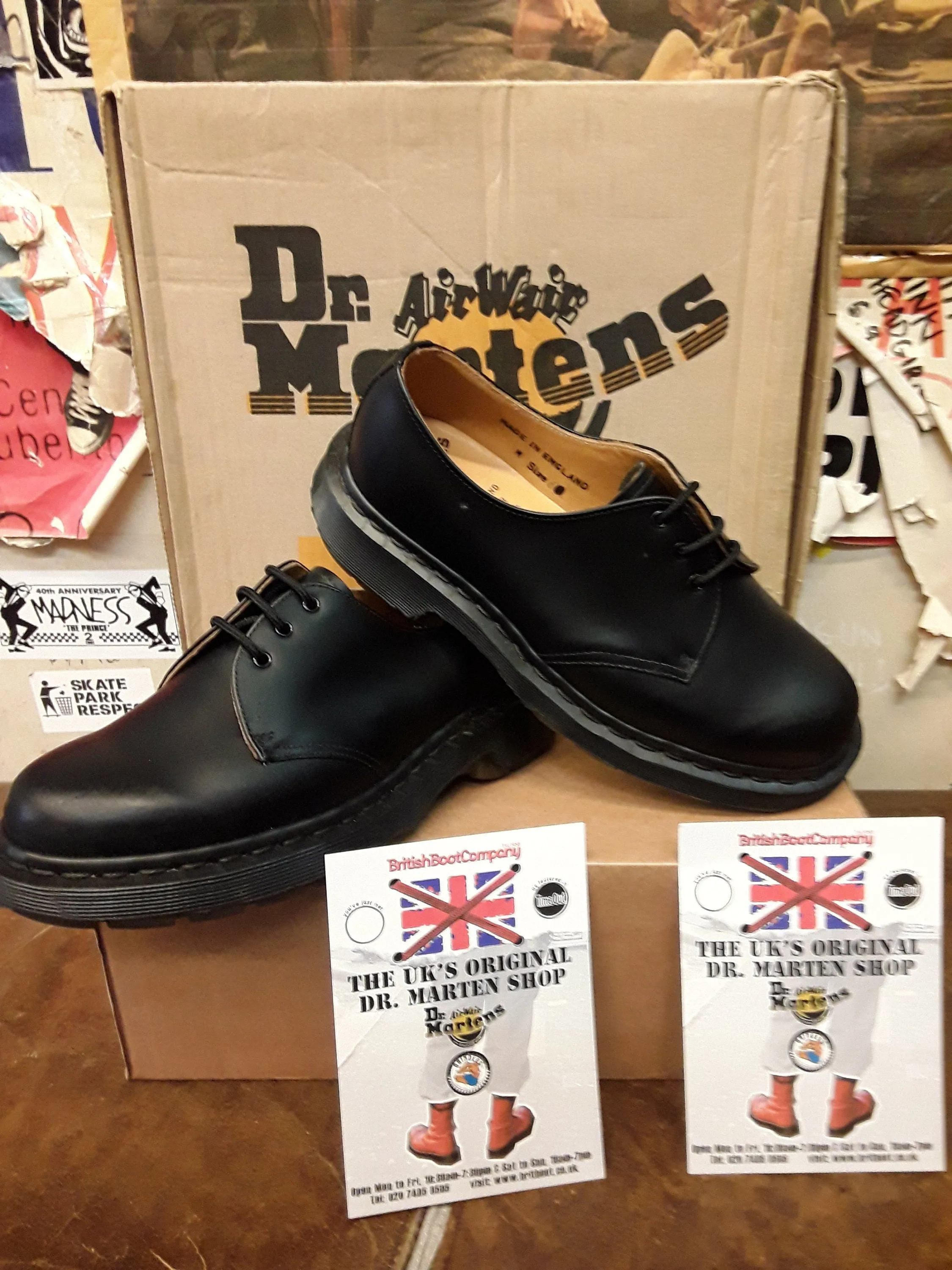 Dr Martens 1461 Made in England  Black Neo Sole Size 6