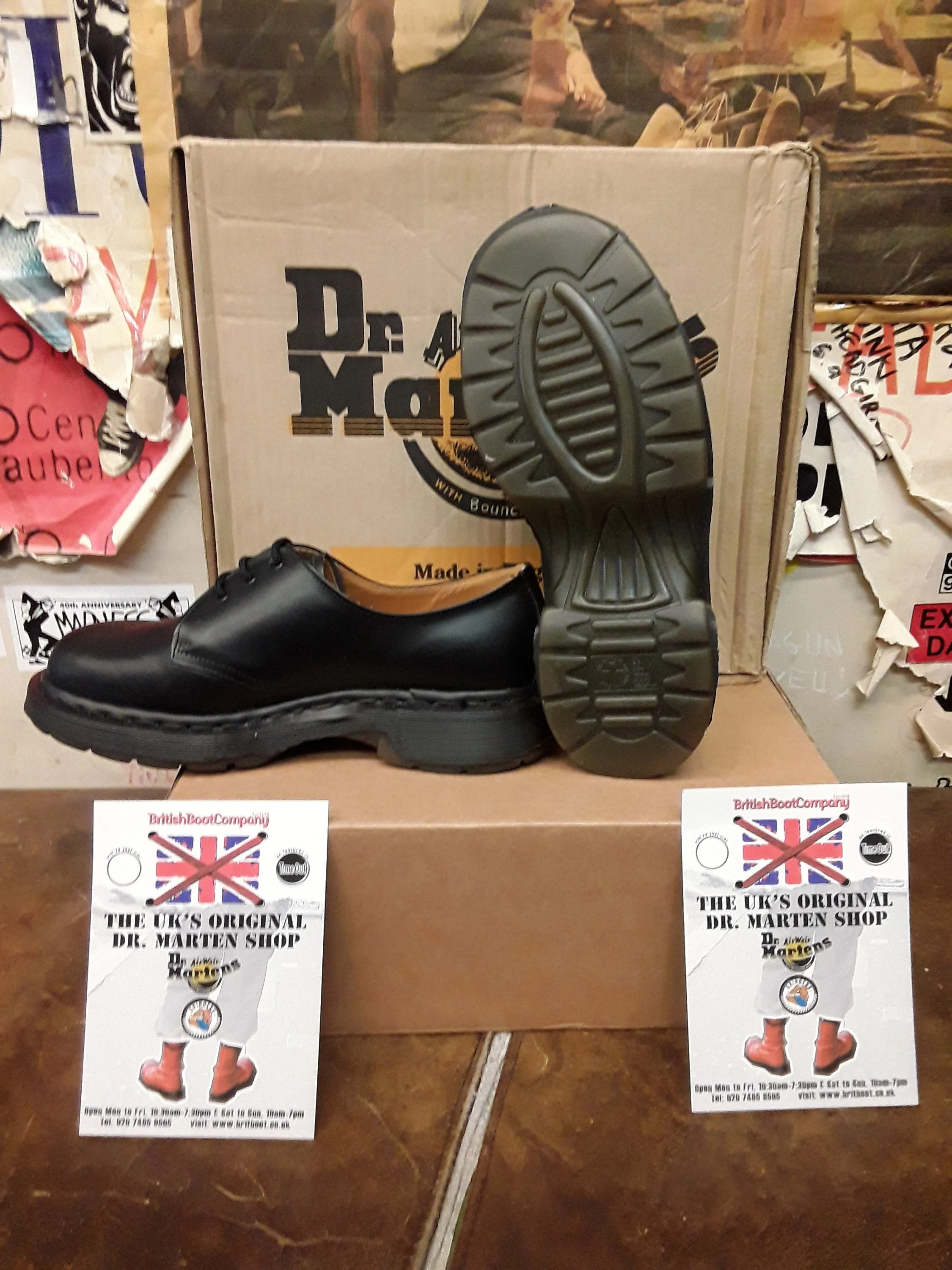 Dr Martens 1461 Made in England  Black Neo Sole Size 6