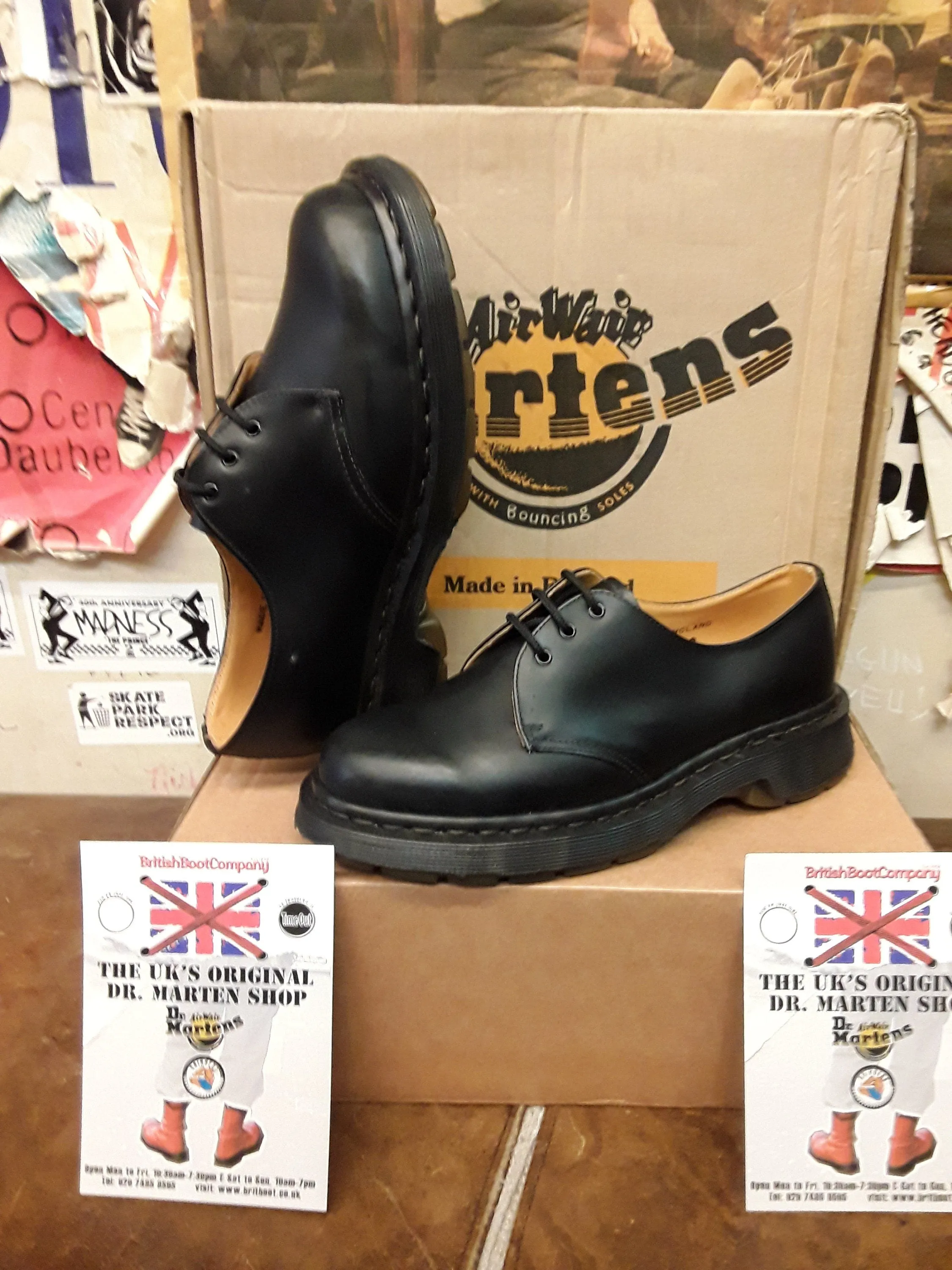 Dr Martens 1461 Made in England  Black Neo Sole Size 6