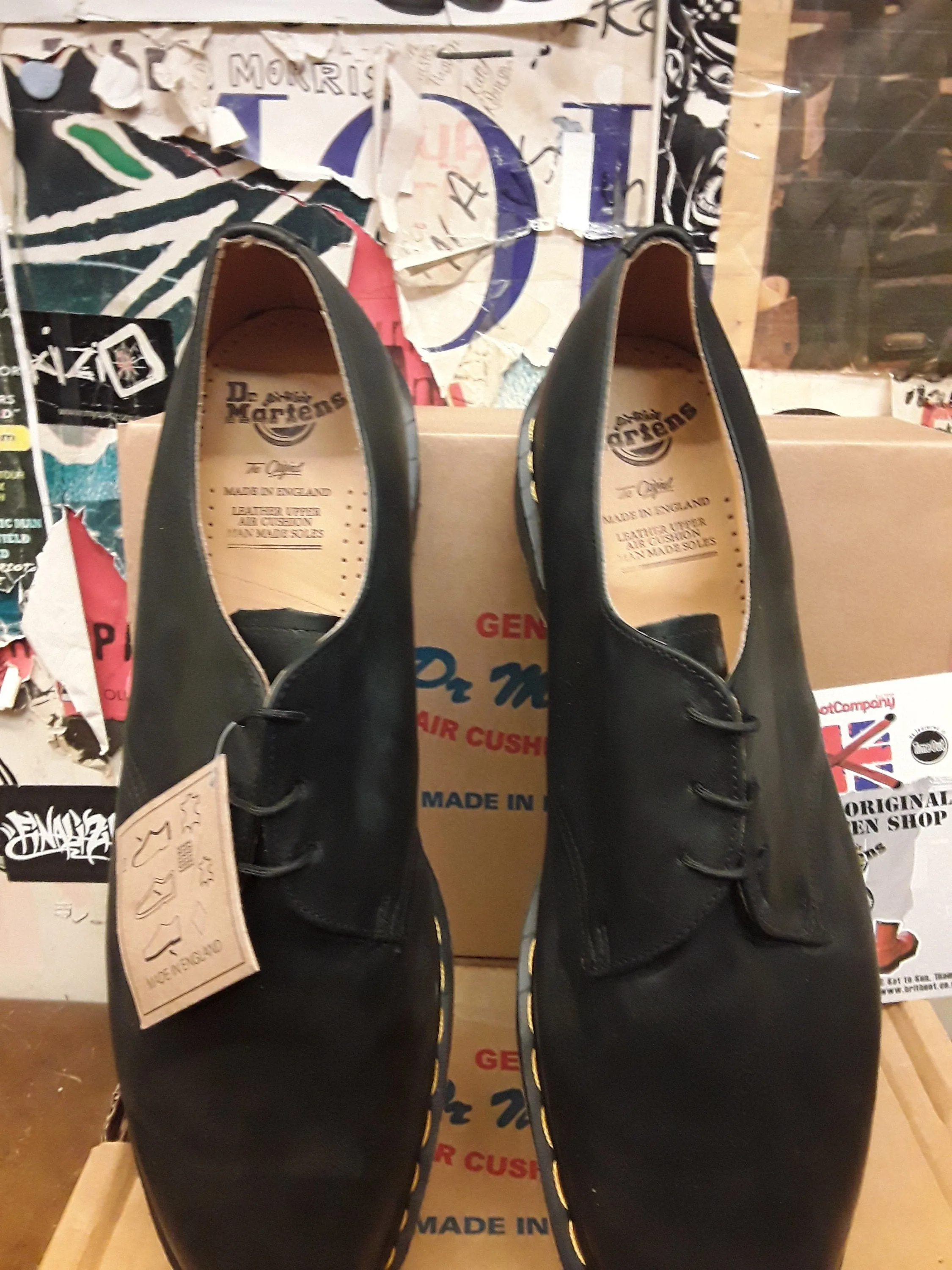 Dr Martens 1461z Black Greasy Made in England  Size 14