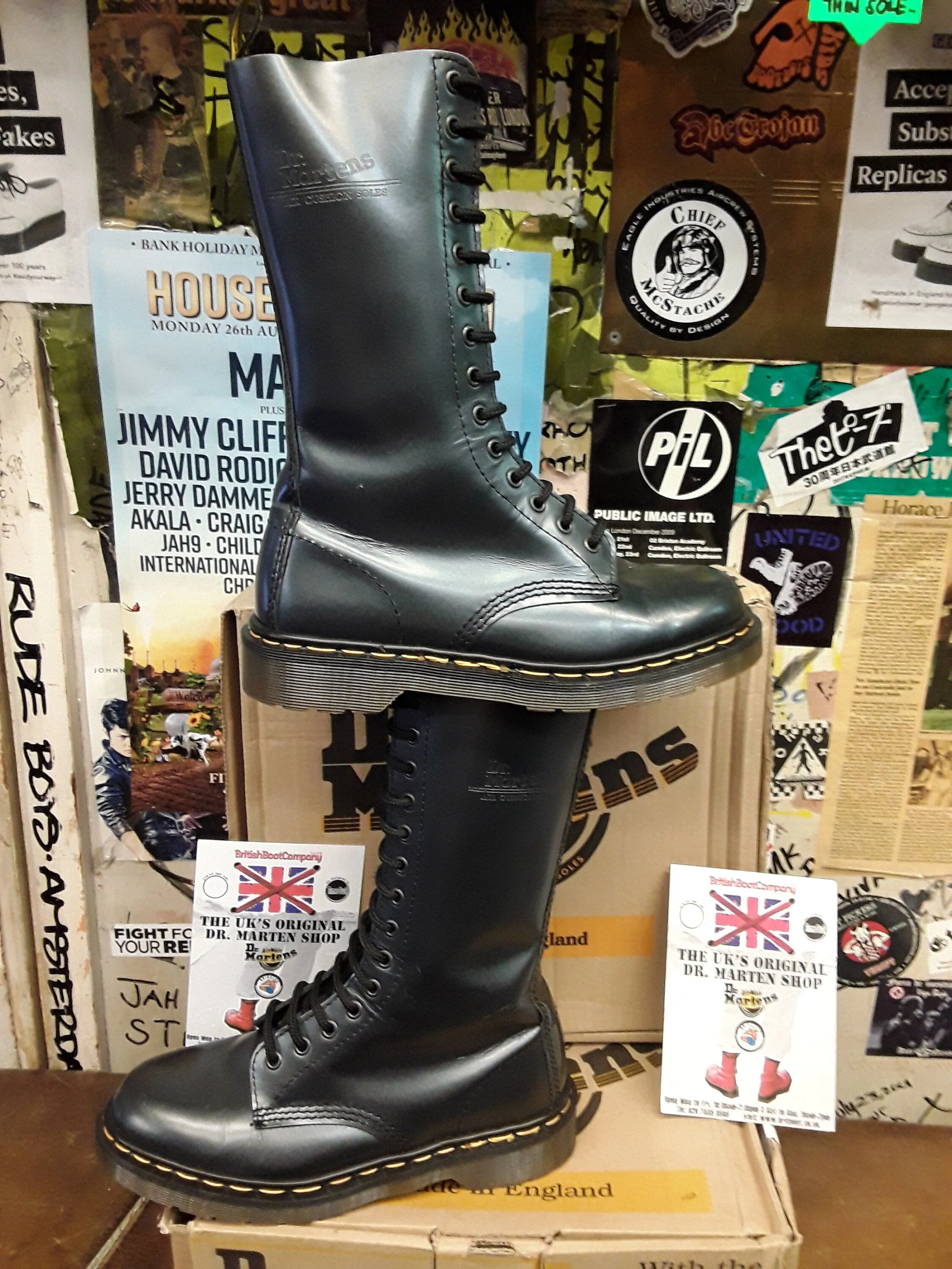 Dr Martens 1914 Black Shimmer Made in England Size 6