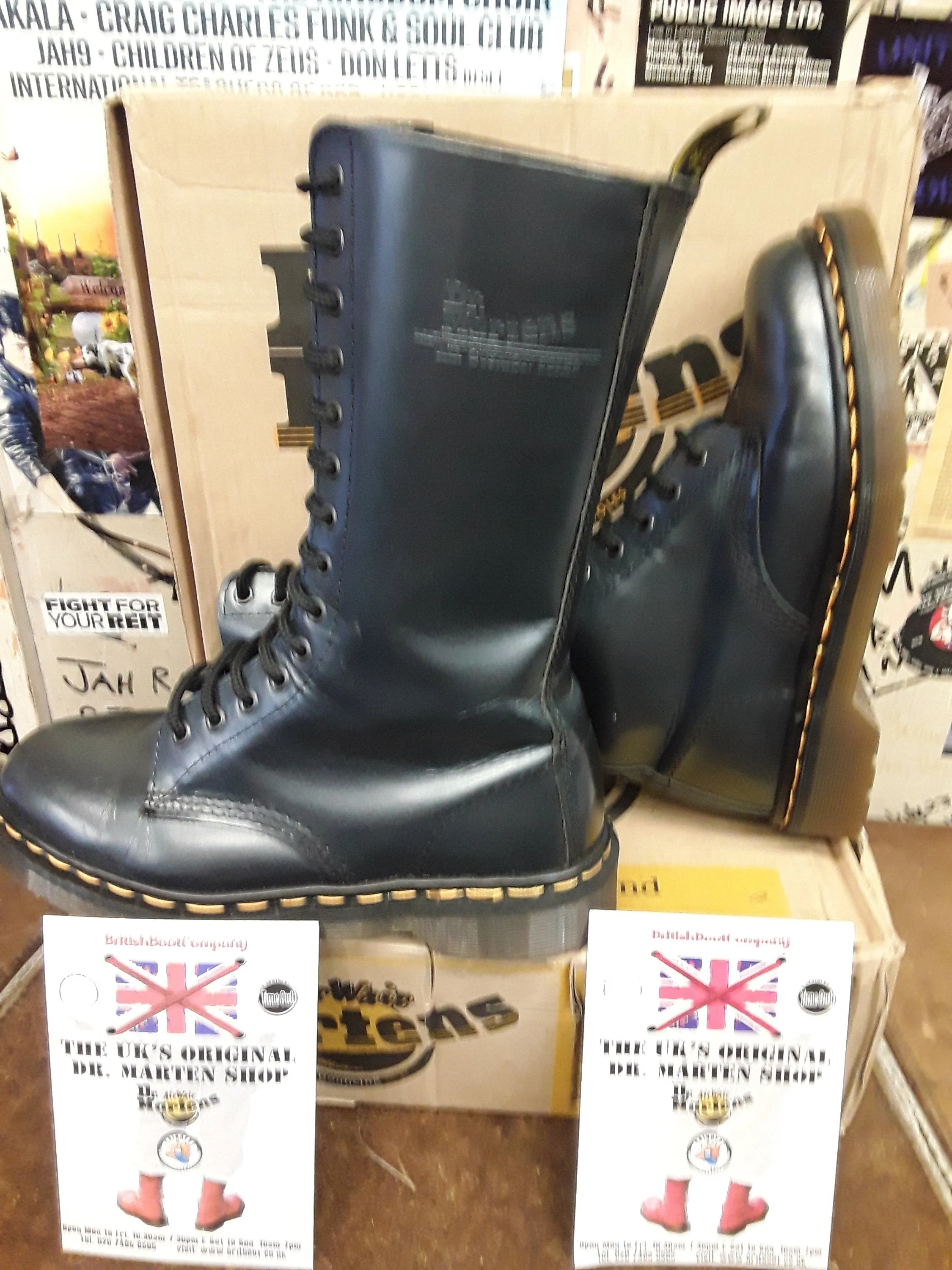 Dr Martens 1914 Black Shimmer Made in England Size 6