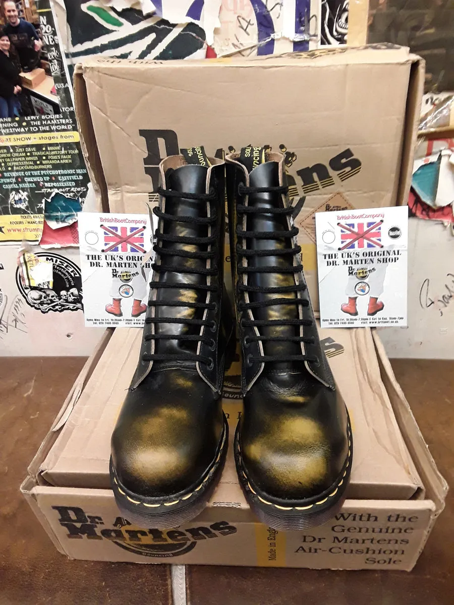 Dr Martens 1919 Yellow Rub Off 10 Hole Made in England Size 8