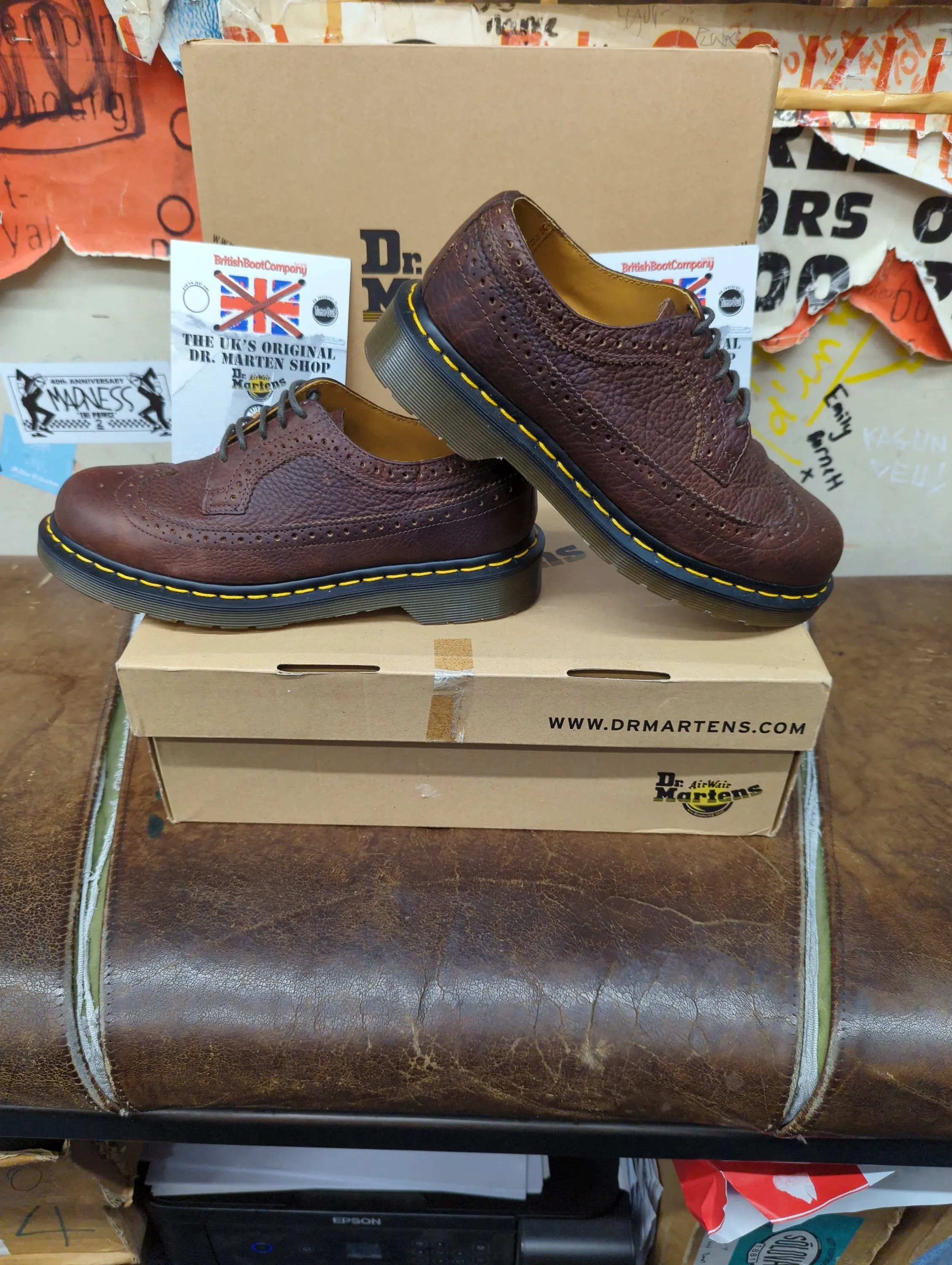 Dr Martens 3989 Bark Grizzly Brogue Size 5