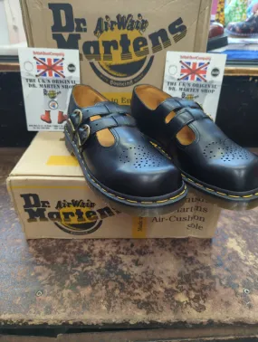 Dr Martens 8065 Black Smooth Twin Strap Made in England Size 6