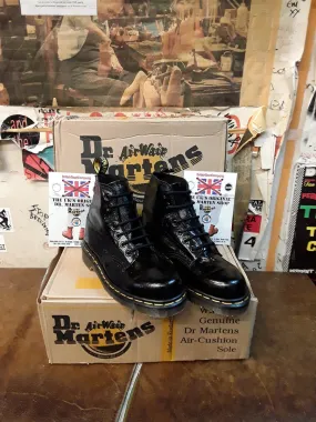 Dr Martens 8175 Made in England 6 Hole Black Wet Look Patent Various Sizes