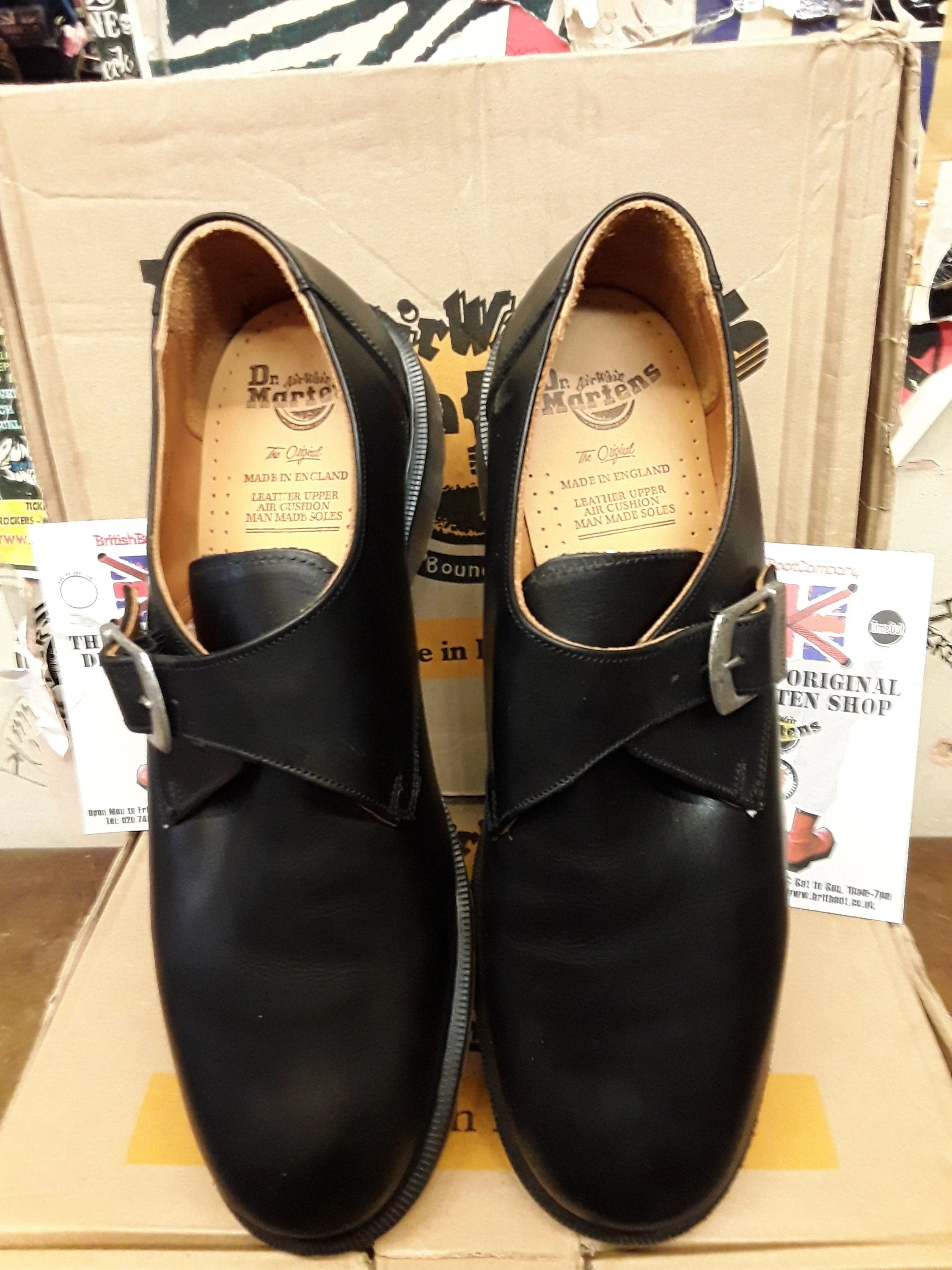 Dr Martens 8256 Made in England Black Monk Strap,Shoe Size 10