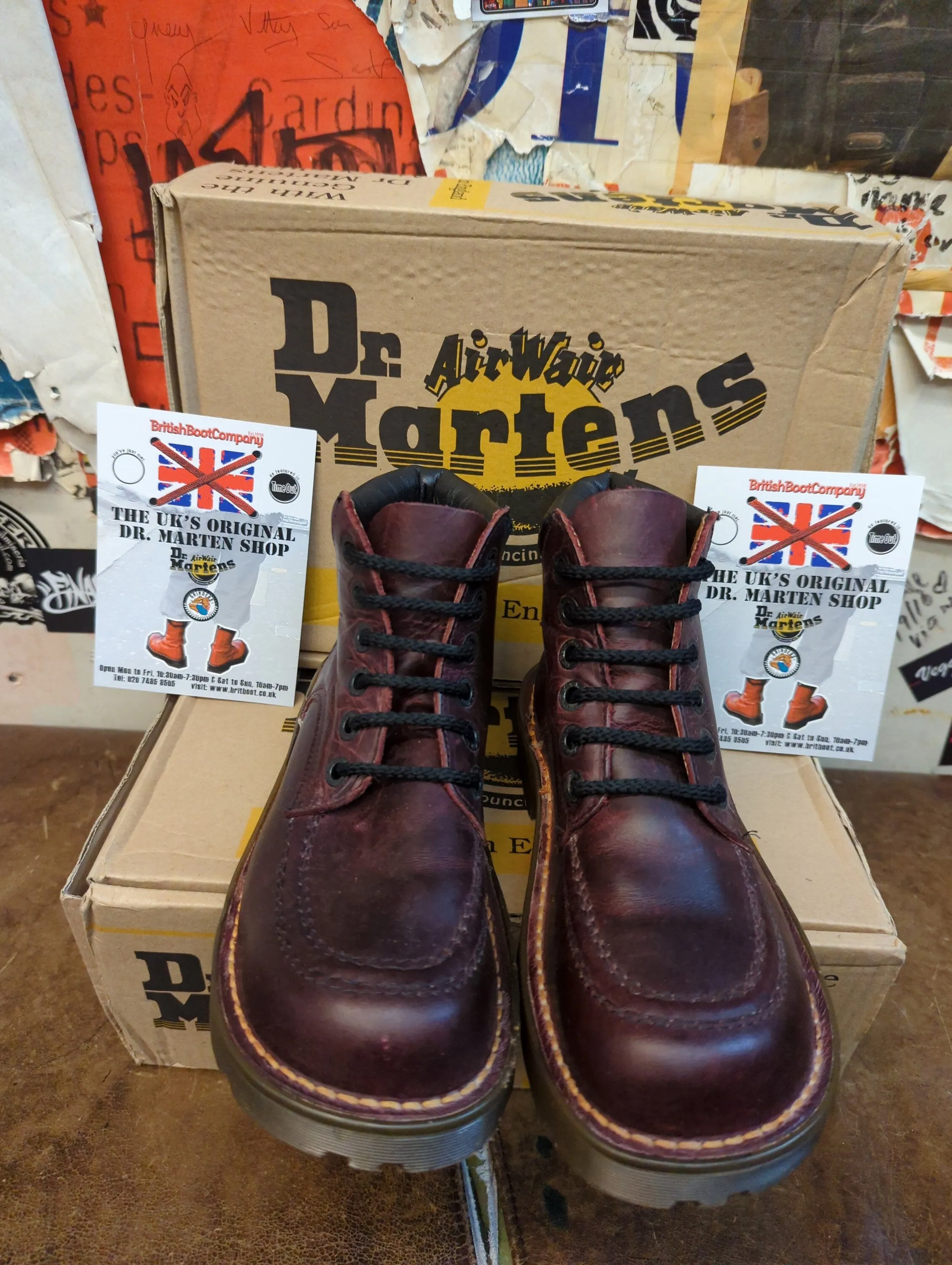 Dr Martens 8435 Burgundy Waxy 6 Hole Made in England Size 6