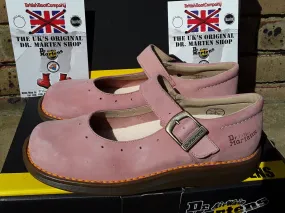 Dr Martens 8a57 Pink Nubuck Mary Janes Various Sizes