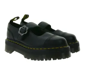 Dr. Martens Addina FLWR scarpe con plateau da donna, scarpe basse con cinturino per tutti i giorni 27644001 nere