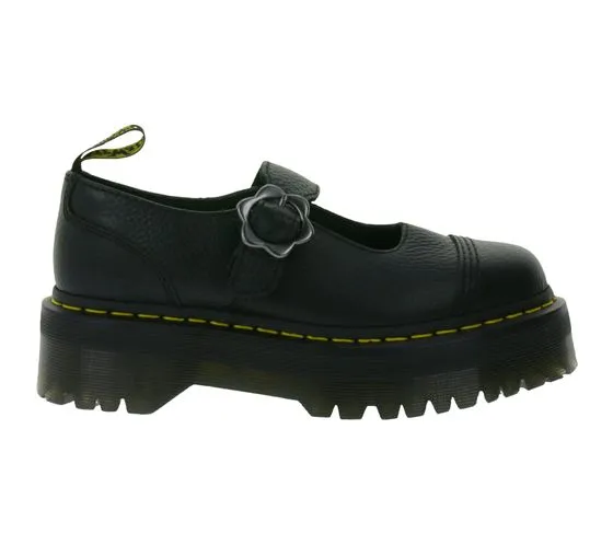 Dr. Martens Addina FLWR scarpe con plateau da donna, scarpe basse con cinturino per tutti i giorni 27644001 nere