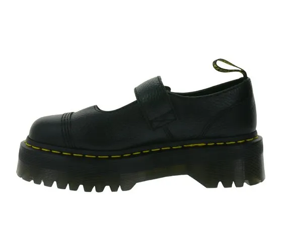 Dr. Martens Addina FLWR scarpe con plateau da donna, scarpe basse con cinturino per tutti i giorni 27644001 nere