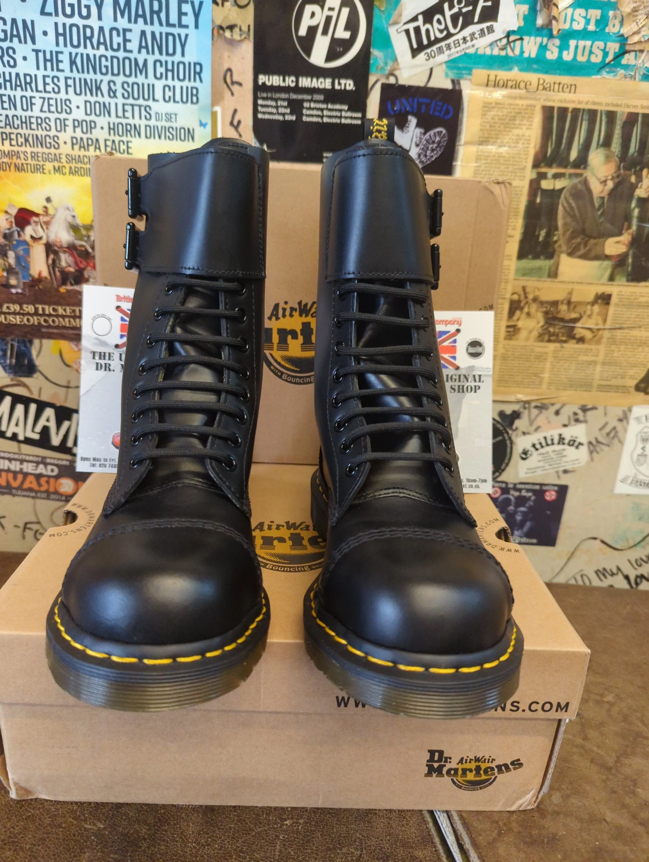 Dr Martens Kayden Black 12Hole Steel Toe Various Sizes