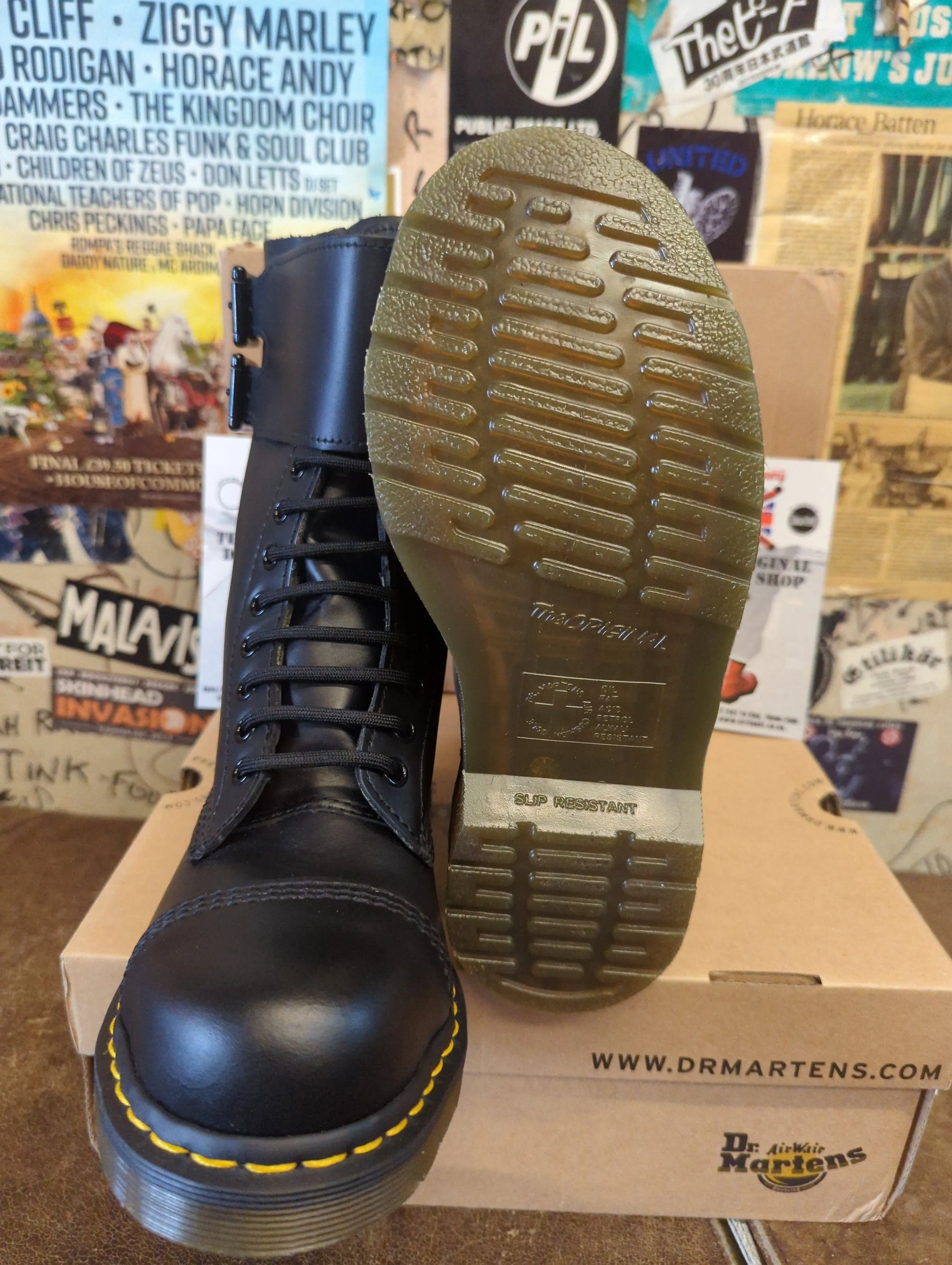 Dr Martens Kayden Black 12Hole Steel Toe Various Sizes