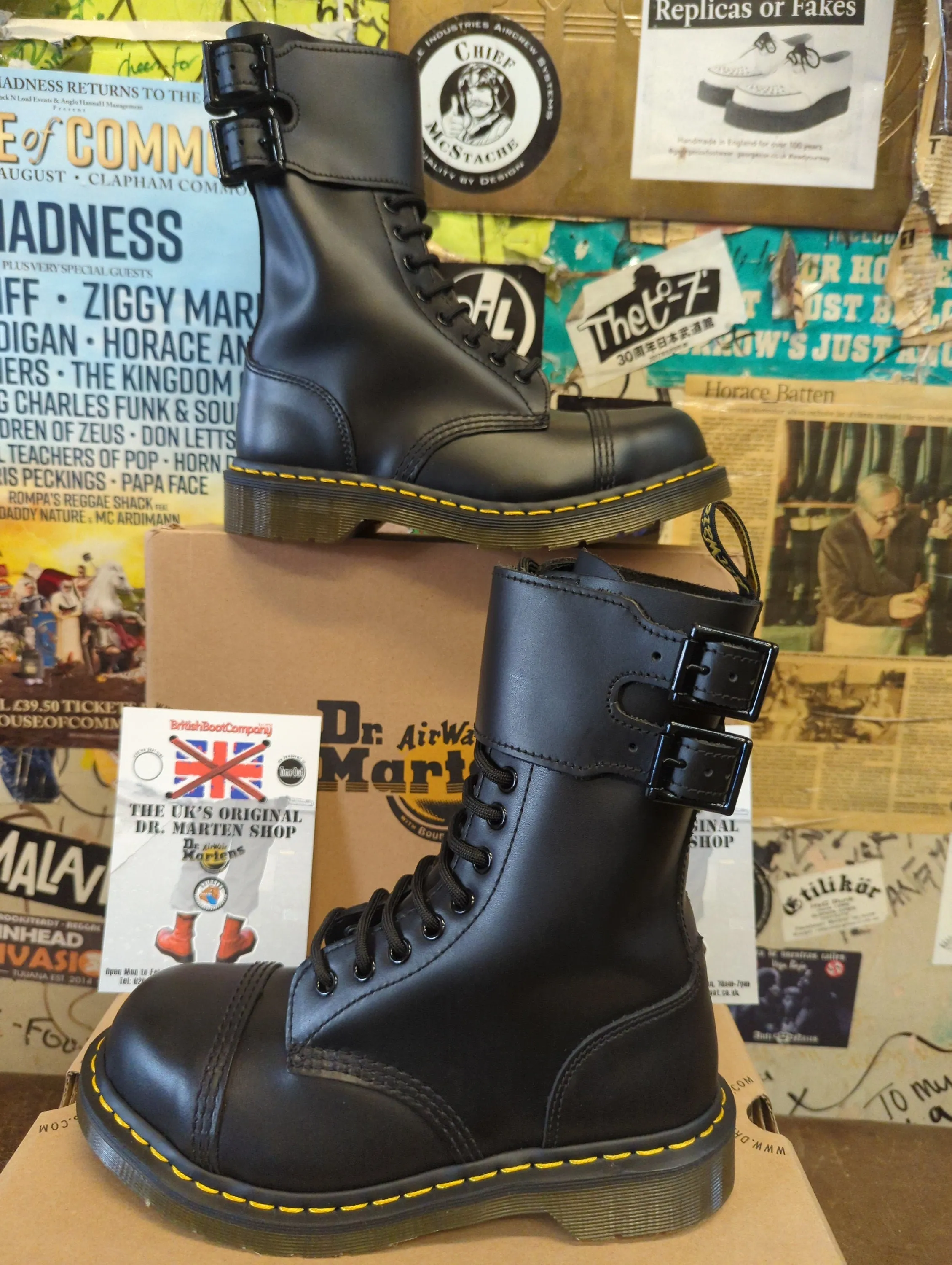 Dr Martens Kayden Black 12Hole Steel Toe Various Sizes