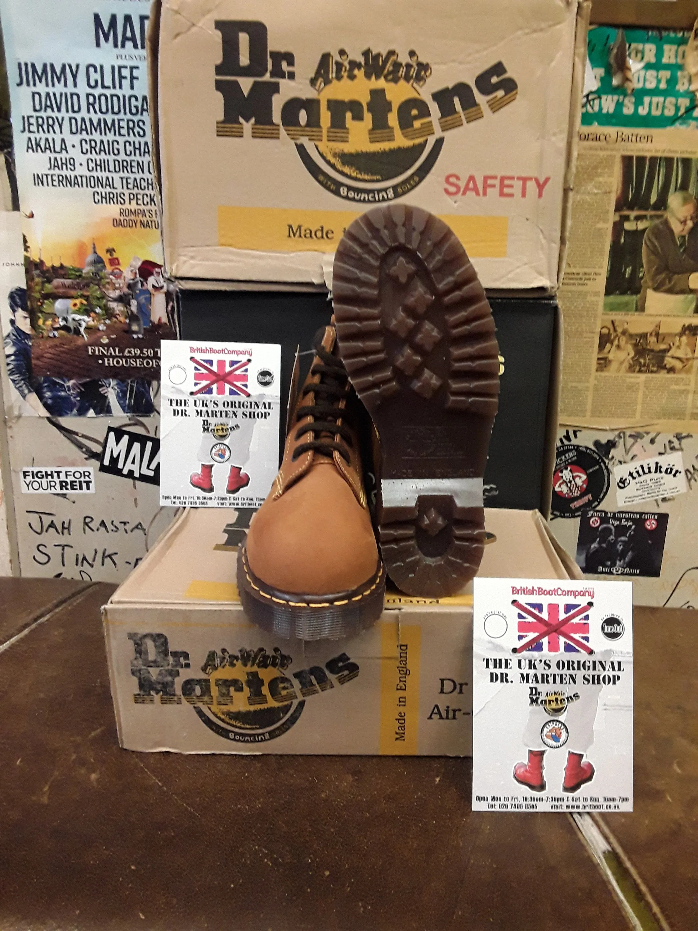 Dr Martens  Made in England 1939 Tan Nubuck Steel Toe Various Sizes