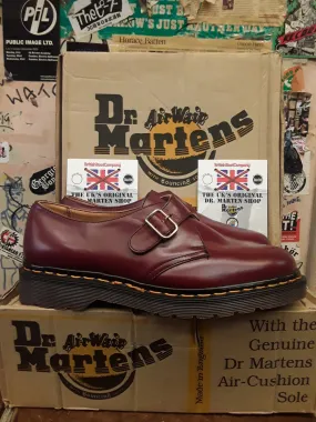 Dr Martens Made in England Export Quality Monk Strap Cherry Red Shoe Size 6 and 7