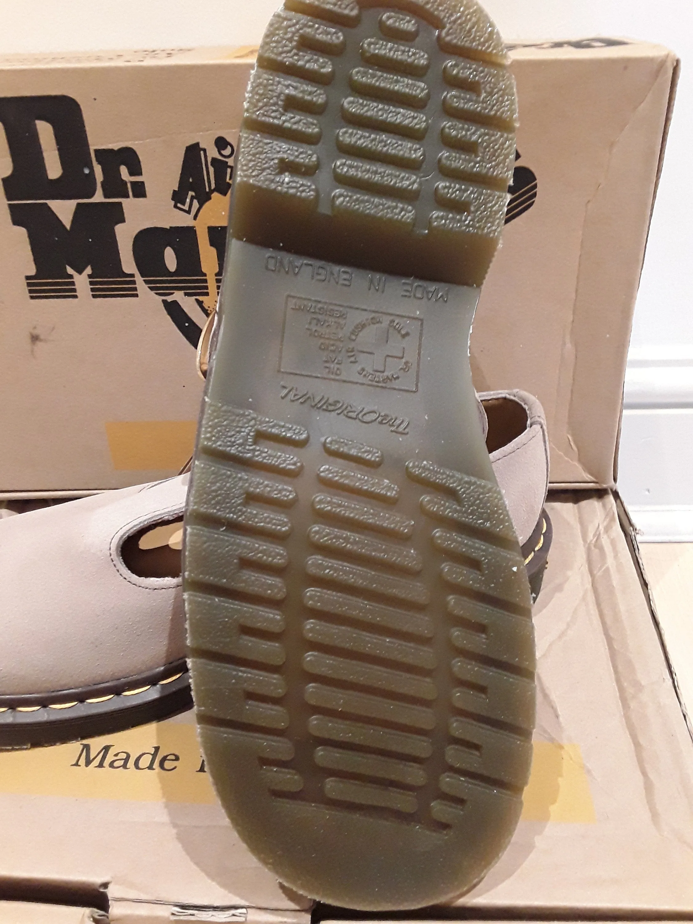 Dr Martens T Bar Mary Janes,  Natural Suede 5027z Made in England .Various sizes