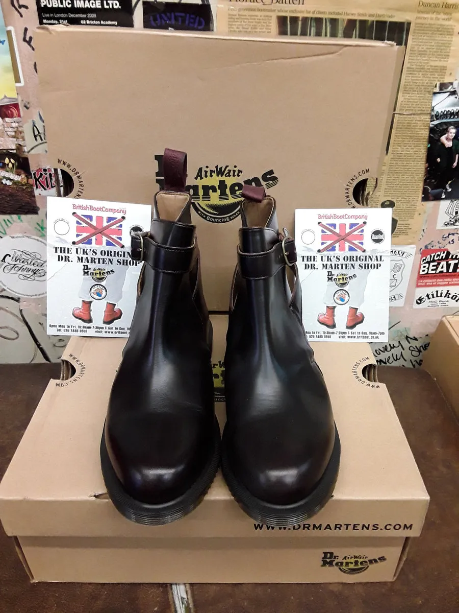 Dr Martens Theresa Burgundy Rub Off Size 5