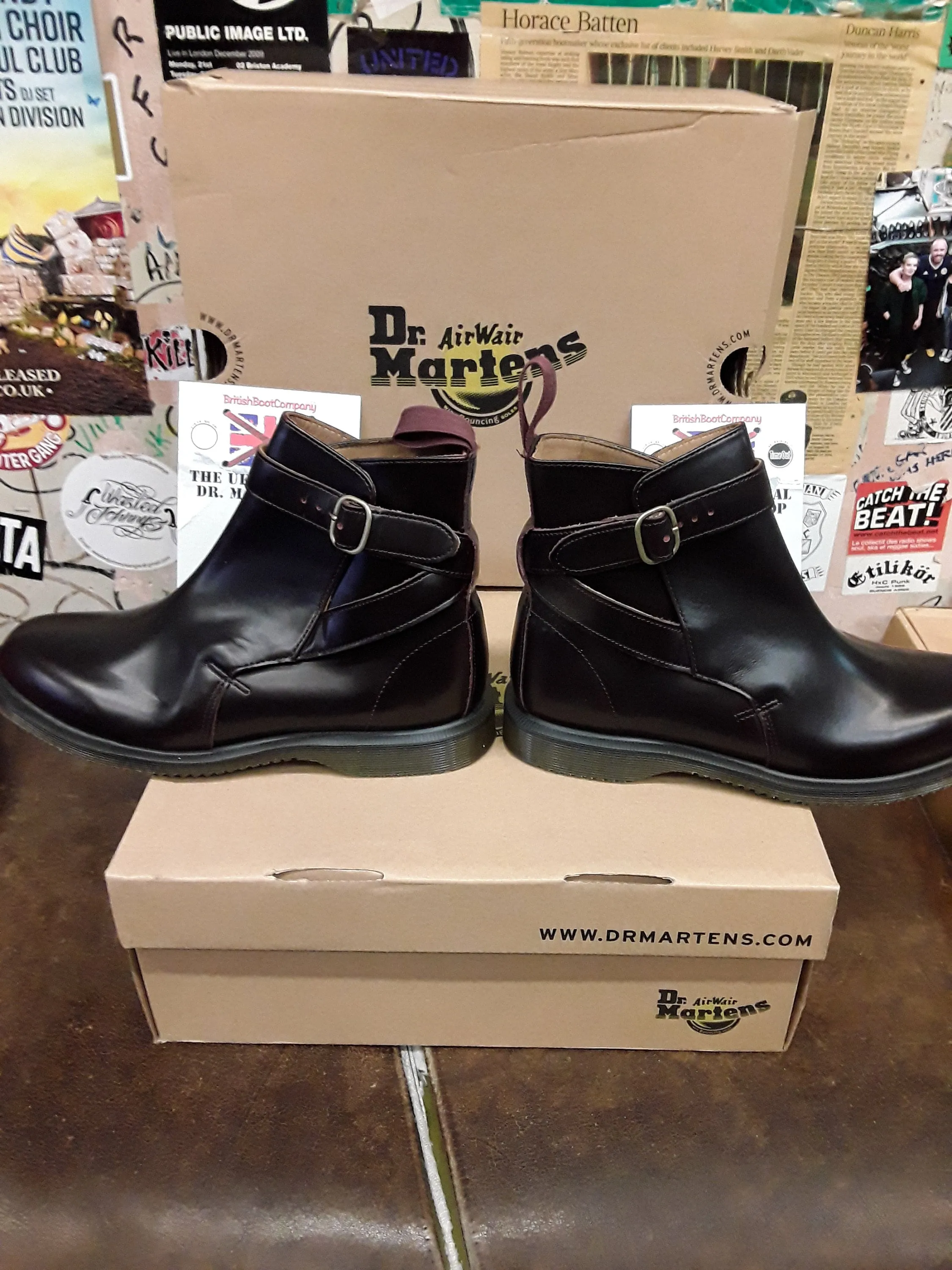 Dr Martens Theresa Burgundy Rub Off Size 5