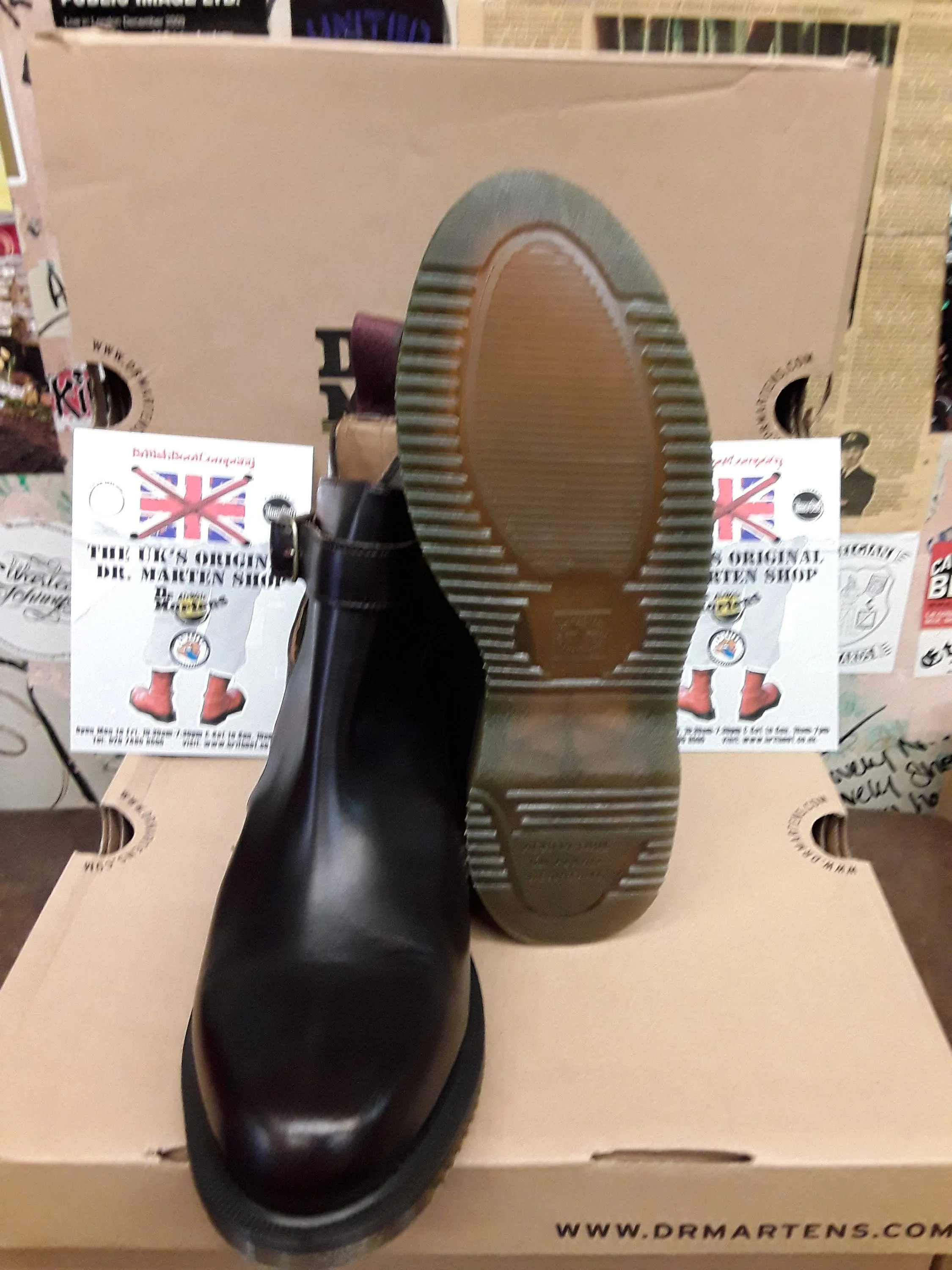 Dr Martens Theresa Burgundy Rub Off Size 5