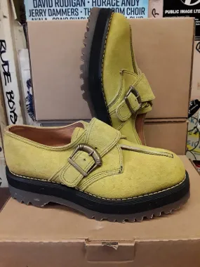 Dr Martens Yellow Suede Monk Strap Made in England Size 8 UK