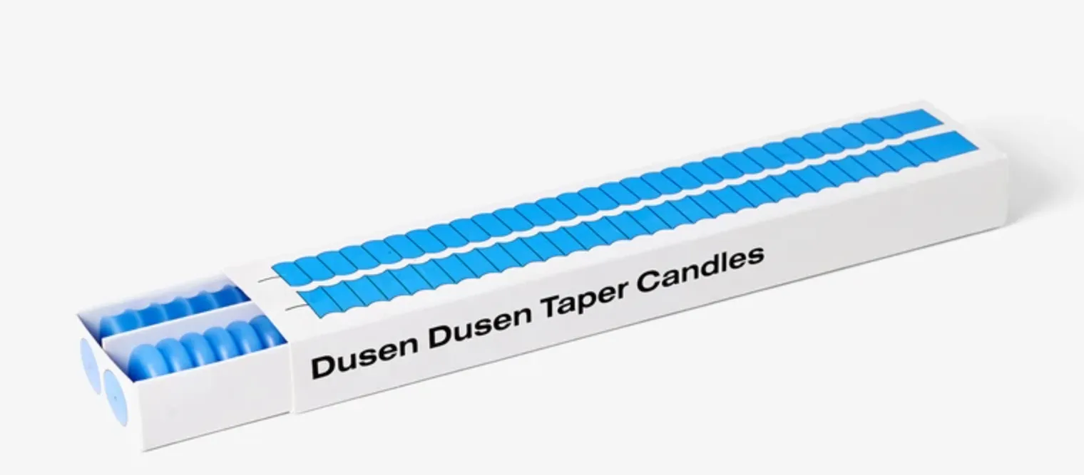 Dusen Dusen: Blue Taper Candles