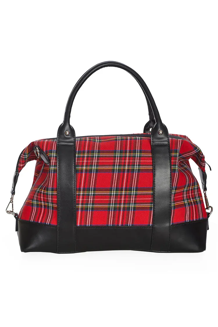 Edwards Red Tartan Travel Bag