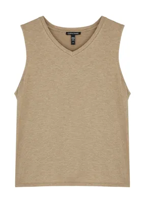 EILEEN FISHER Slubbed stretch-jersey tank -                         -                     -                