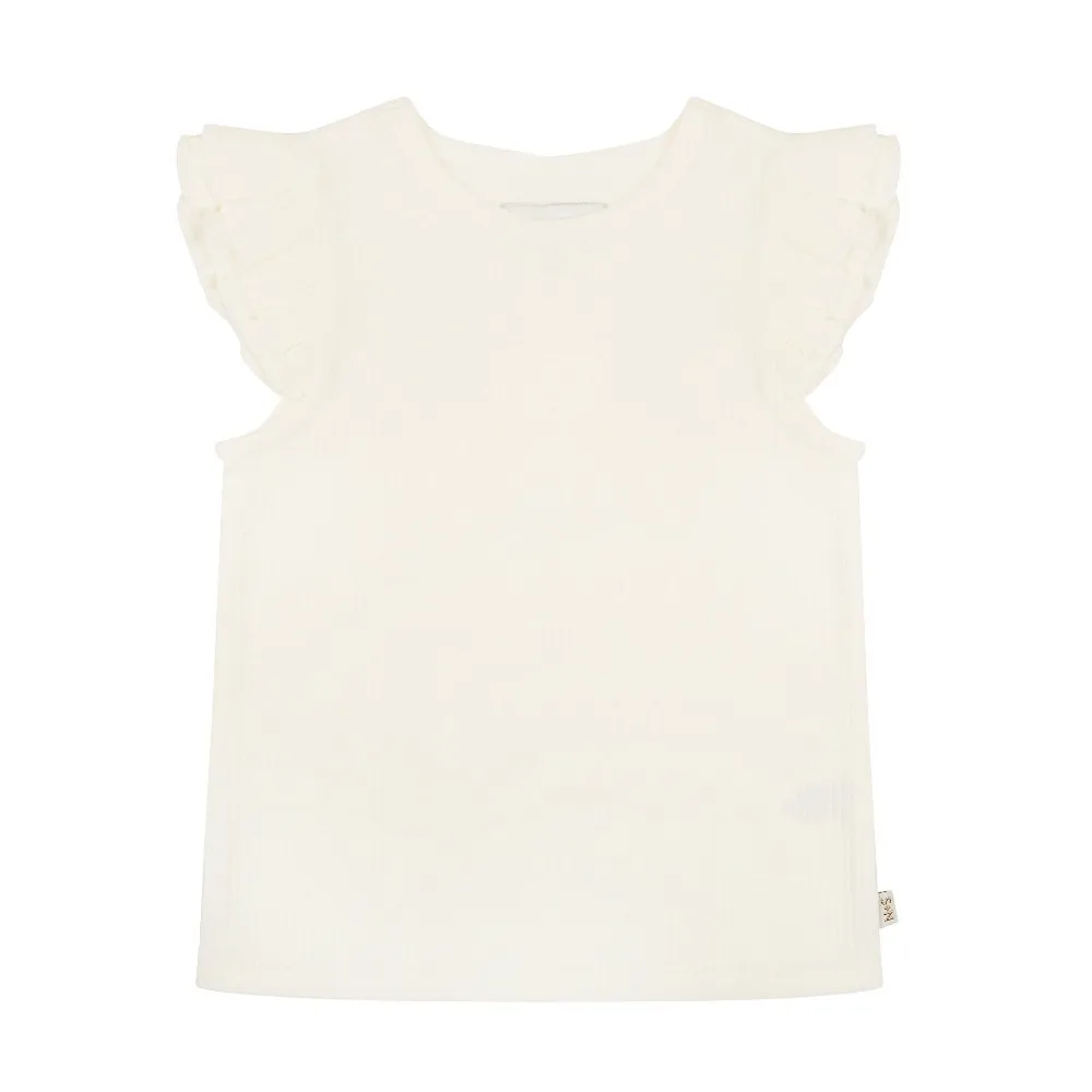 Elsa Flutter Tank in Angel White