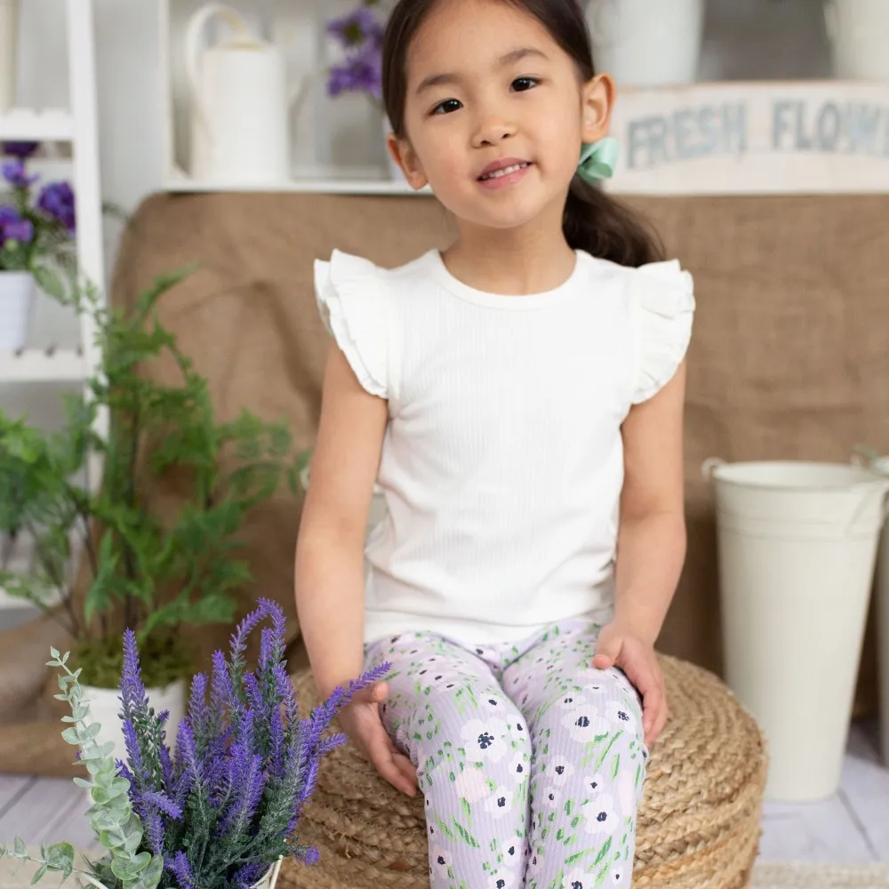 Elsa Flutter Tank in Angel White