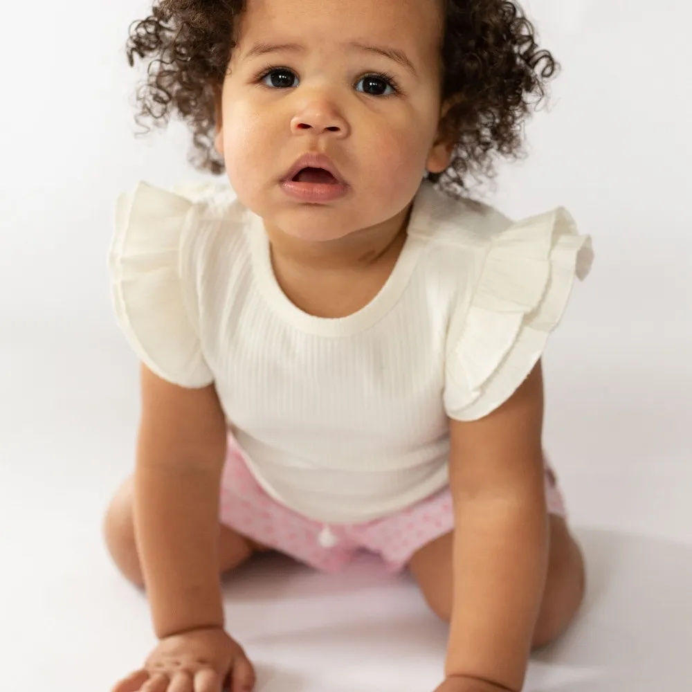 Elsa Flutter Tank in Angel White