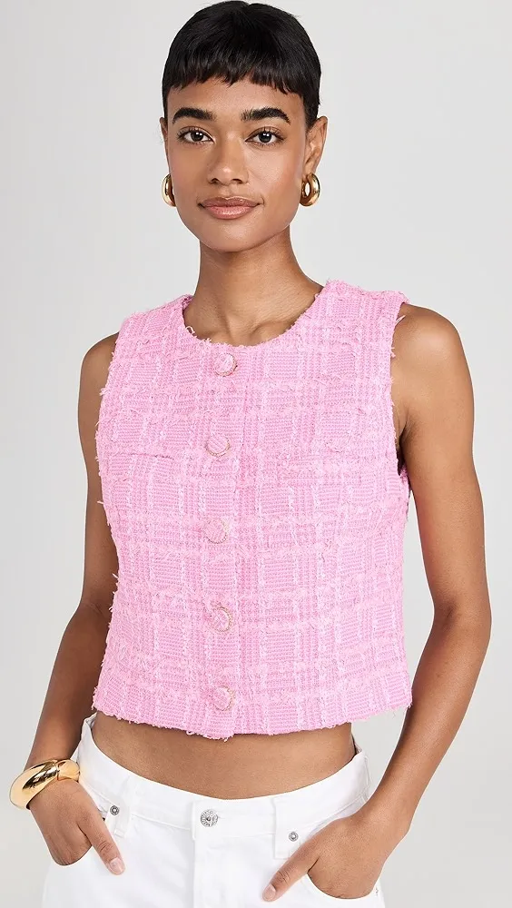 endless rose   Tweed Shirt Vest 