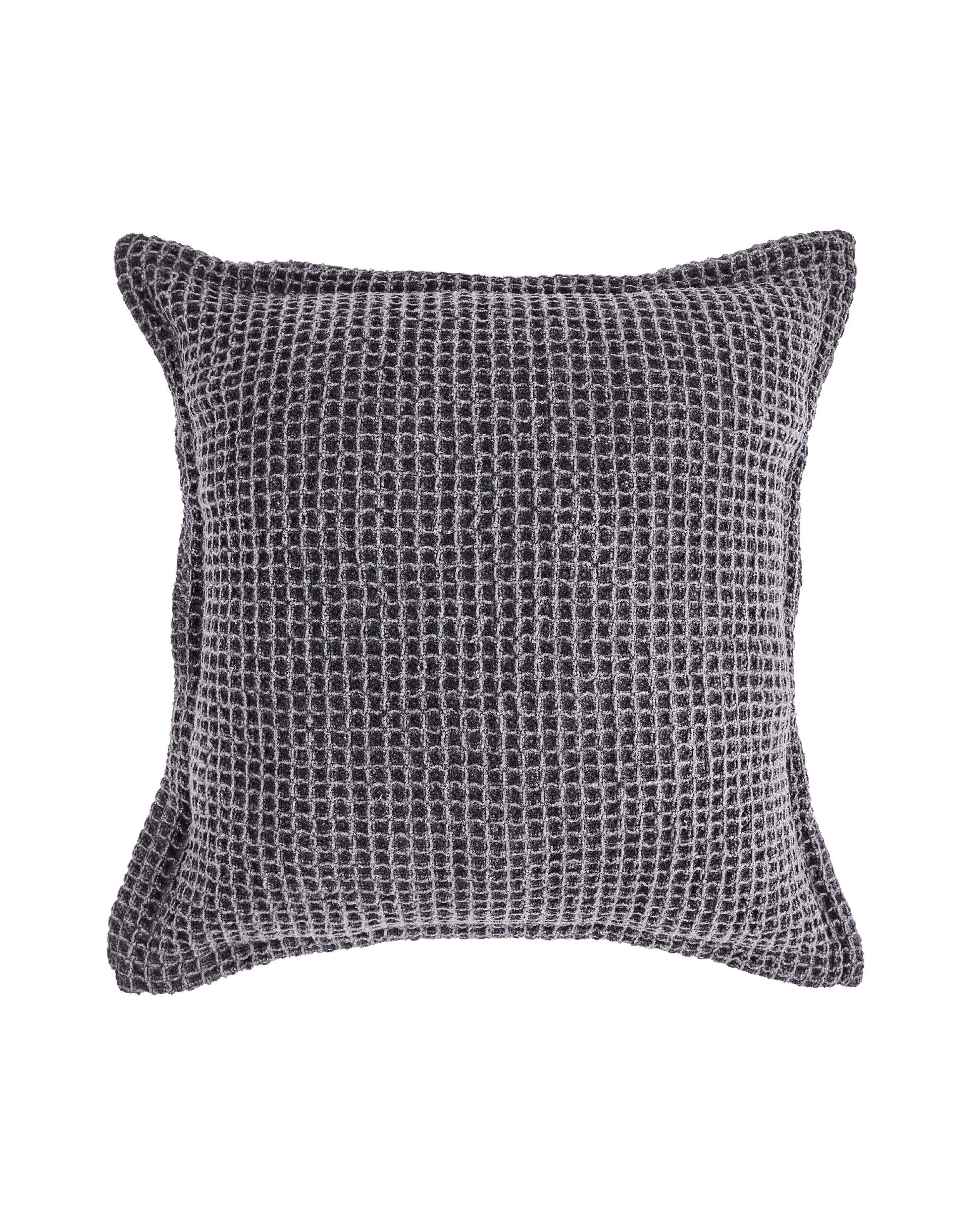 Everyday Cotton Waffle Pillow, Charcoal