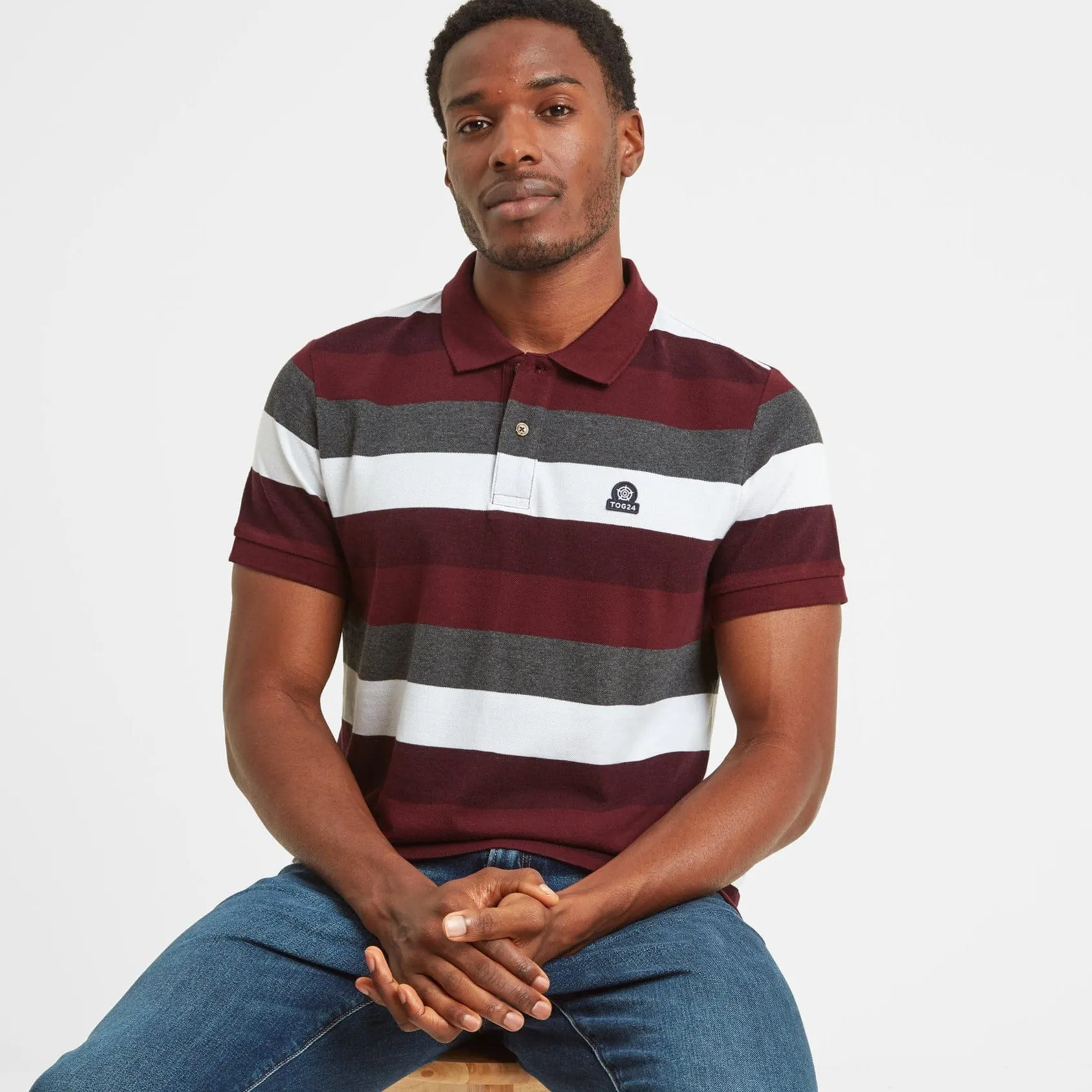 Flaxby Mens Polo - Deep Port