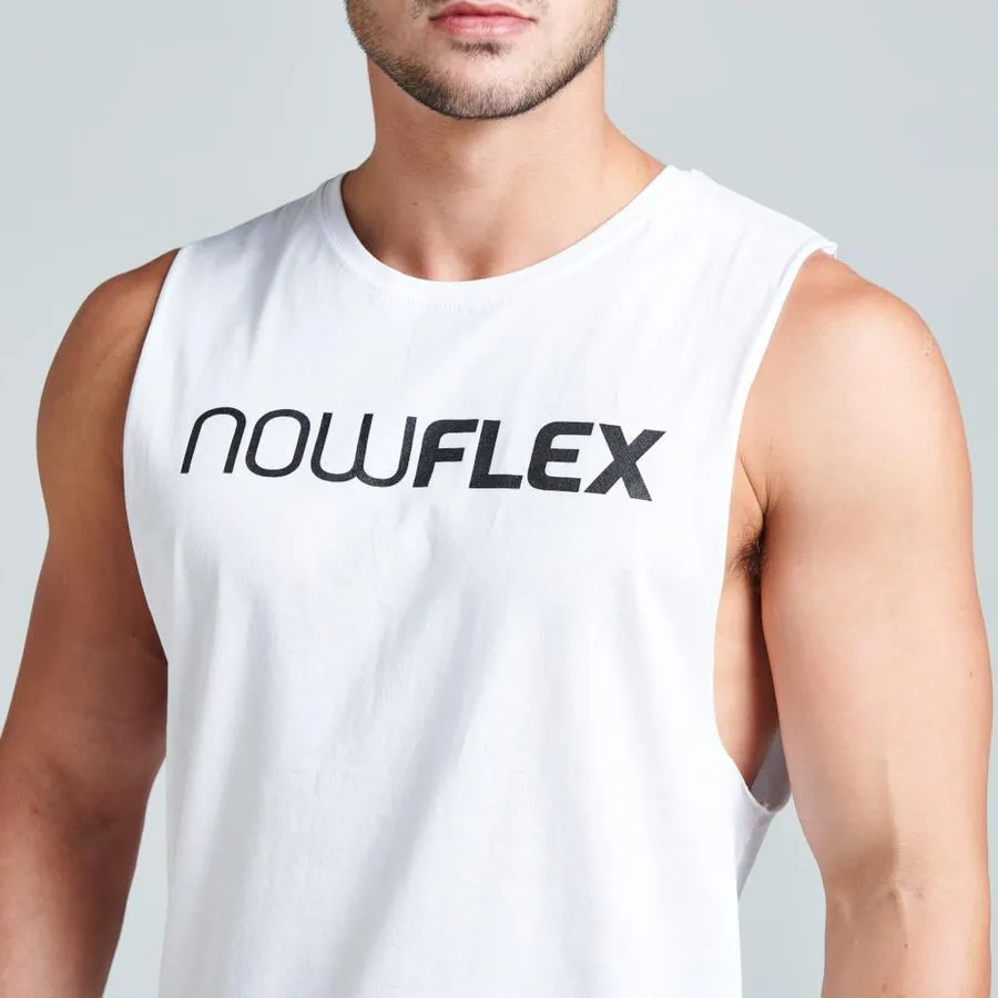 FLEX MUSCLE TANK - POLAR WHITE