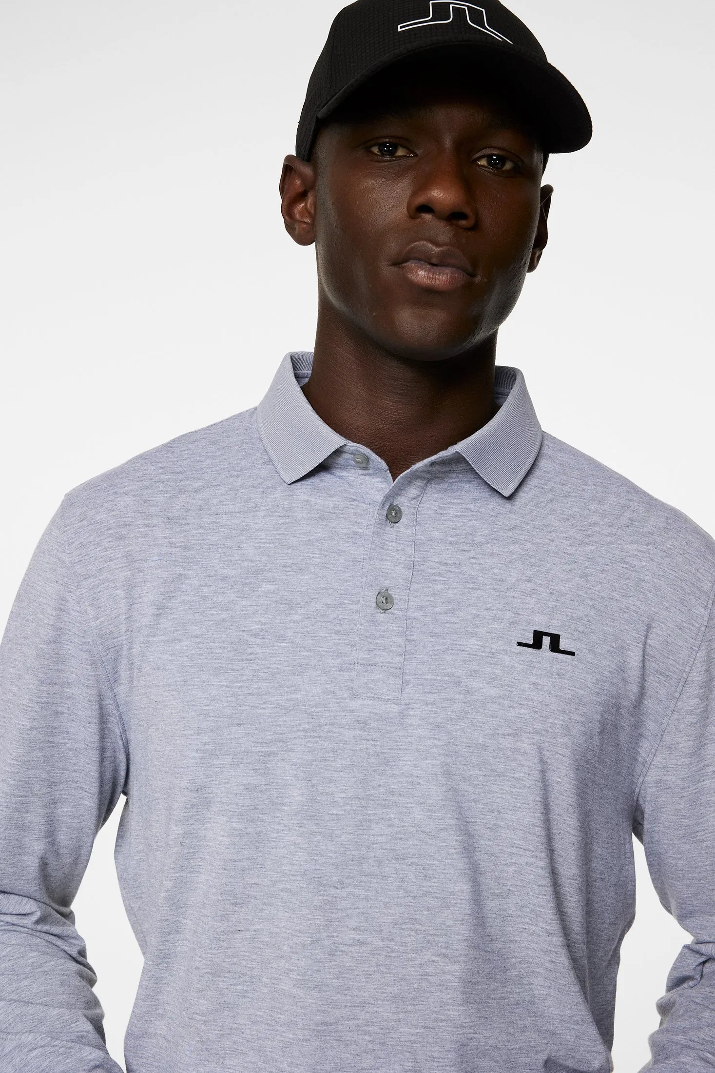 Florian LS Polo / Medium Grey Melange