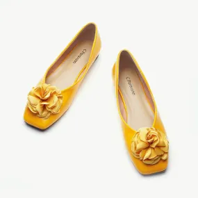 Flower Ballerina Flats (Eva) Yellow