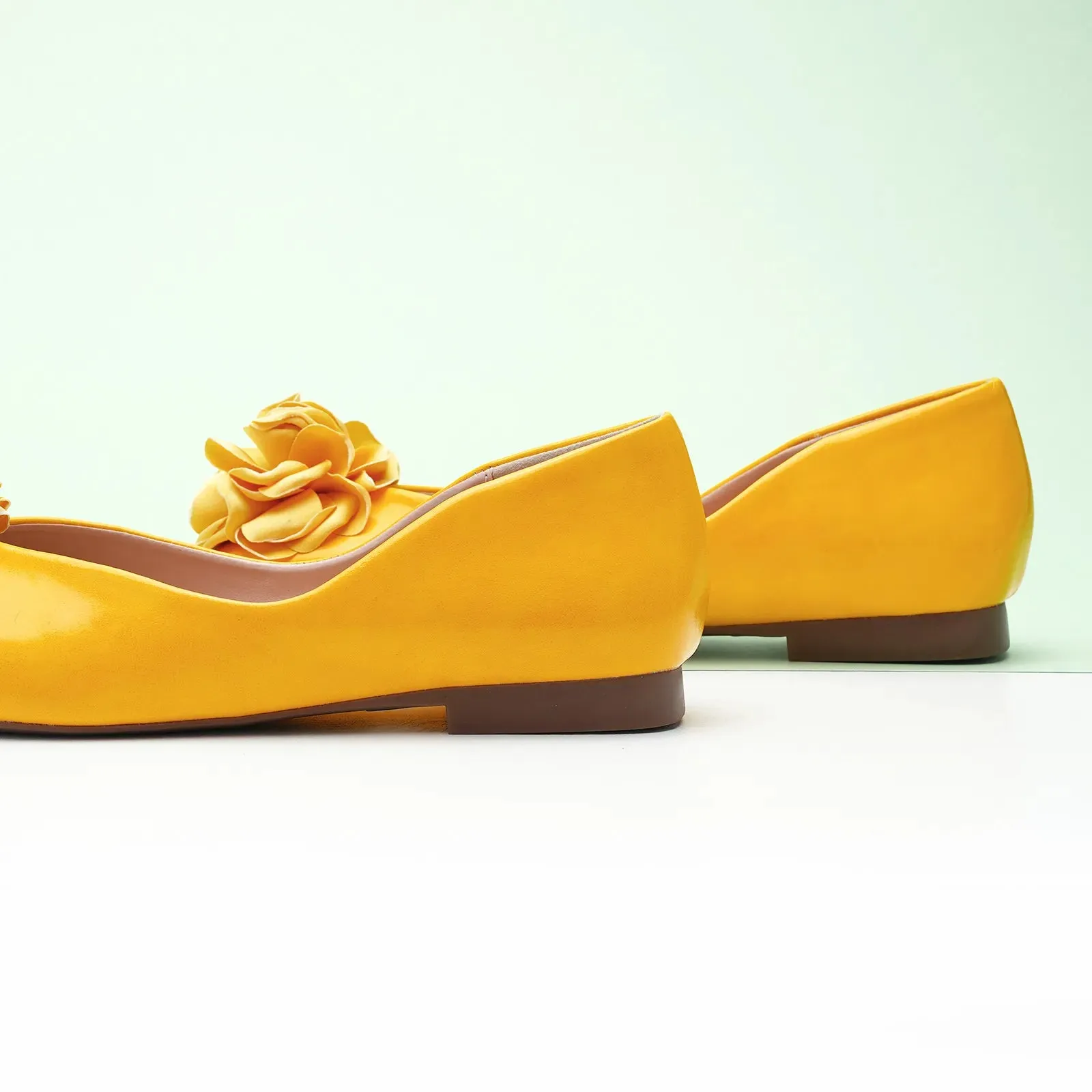 Flower Ballerina Flats (Eva) Yellow