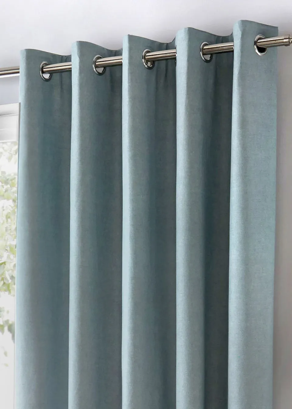 Fusion Sorbonne Blue Eyelet Curtains