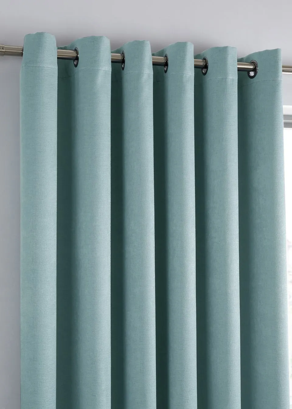 Fusion Strata Dimout Blue Eyelet Curtains