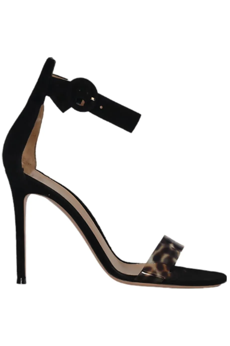 GIANVITO ROSSI PVC AND SUEDE SANDALS EU 38 UK 5 US 8