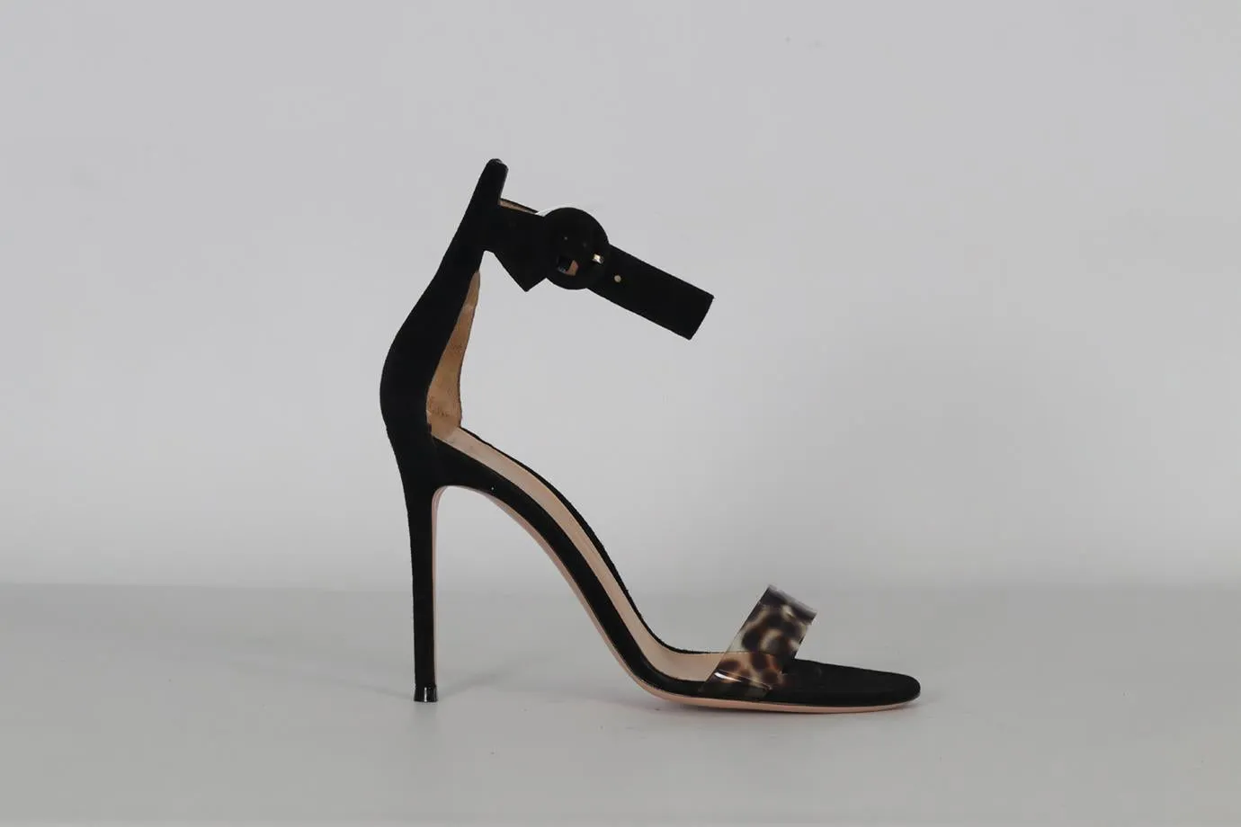 GIANVITO ROSSI PVC AND SUEDE SANDALS EU 38 UK 5 US 8